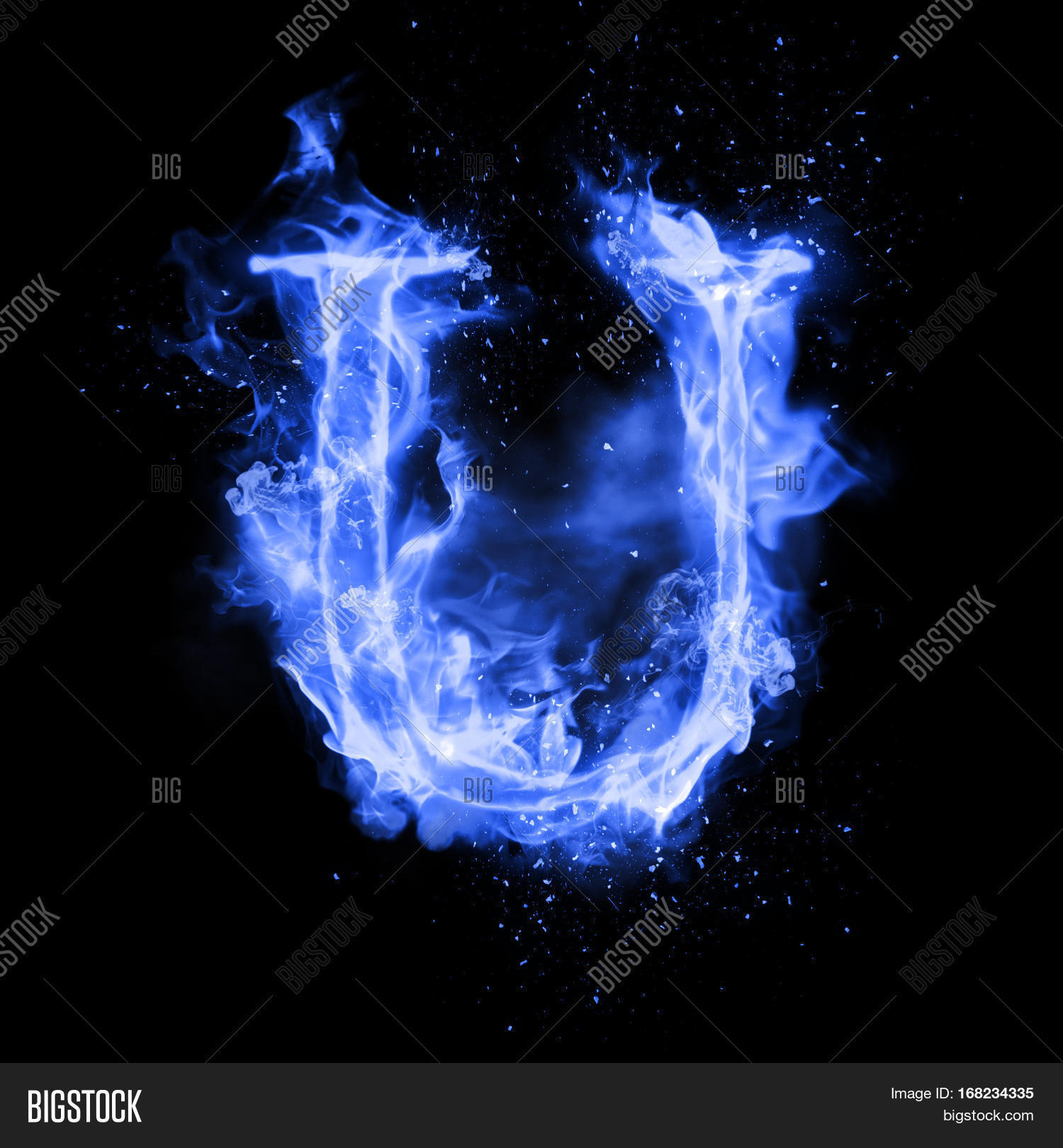 letter a blue