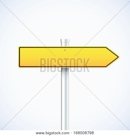 Orange waymark isolated. Vector illustration eps 10