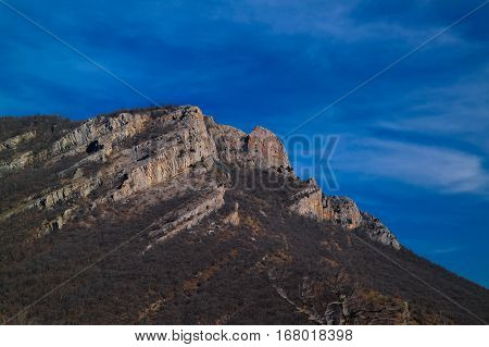 Panorama view to Demirji mountain range Crimea