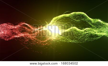 harmony and balance between the energy. conceptual illustration of dualism.