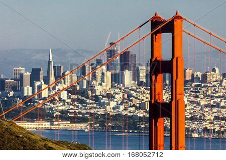San Francisco With The Golden Gate Bridge