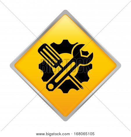tecnical repair service emblem icon image, vector illustration