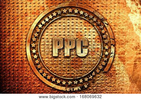 ppc, 3D rendering, grunge metal stamp