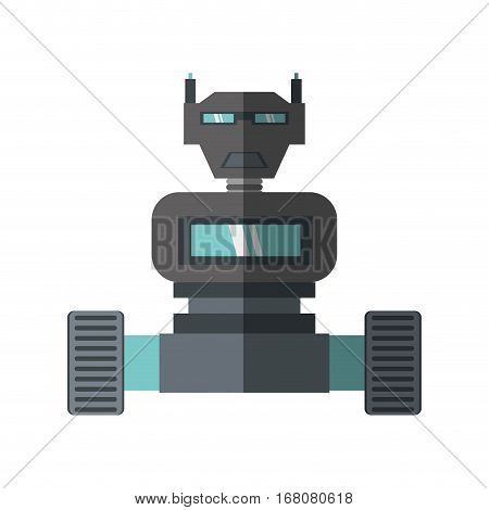 robot machine science technology shadow vector illustration eps 10