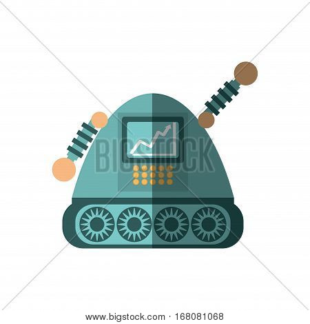 robot android automation icon shadow vector illustration eps 10