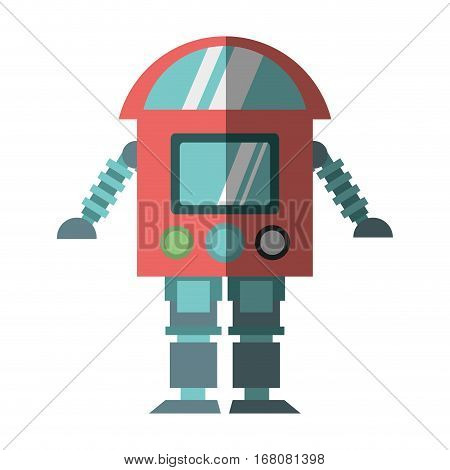 robot cyborg machine futuristic shadow vector illustration eps 10