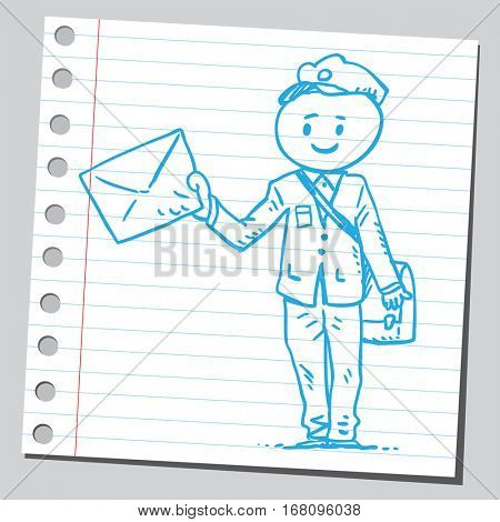Postman delivering message