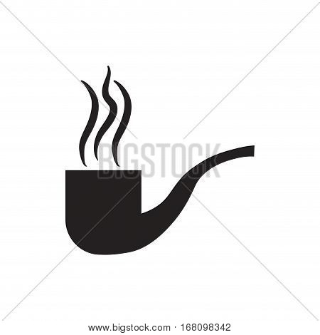 tobacco pipe smoking pictogram vector illustration eps 10
