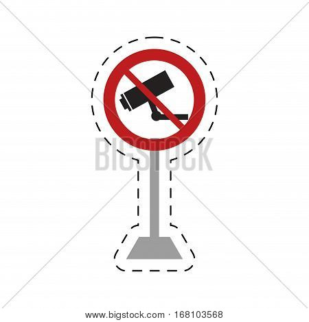 traffic prohibited camera surveillance security vector illustration eps 10