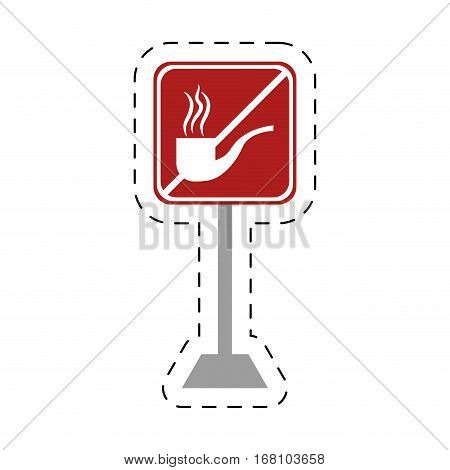 traffic prohibited tobacco pipe smoking vector illustration eps 10