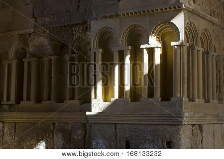 The ruins of the ancient citadel in Amman, Jordan