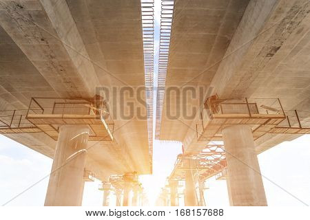 Incremental launch is a recent method of building a complete bridge deck from one end of the bridge only.