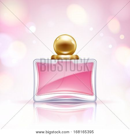 Perfume bottle vector illustration. Eau de parfum. Eau de toilette.