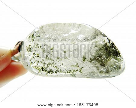 chlorite quartz semigem crystals geological mineral isolated