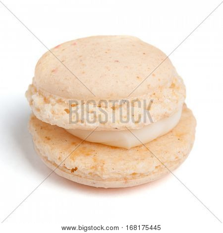 Tasty macaroon isolated on white background