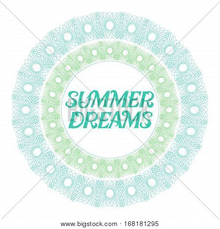 Decorative Elements On A White Background. Guilloche Rosettes. Vector Illustration.