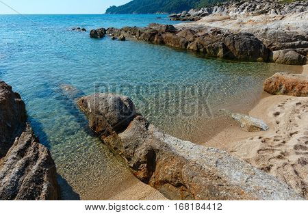 Summer Sithonia Rocky Coast, Greece.