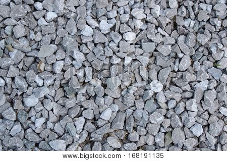 whitish and grayish gravel spread evenly outdoors