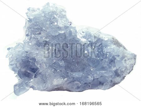 celestite semigem geode crystals geological mineral isolated