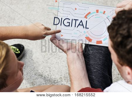 Digital Community Digital Social Media Icon
