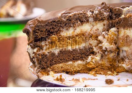 Praguer Chocolate Cake On A Plate