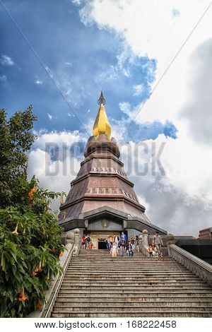 Landmarks  and objects Buddha image and Pagoda Buddhism.