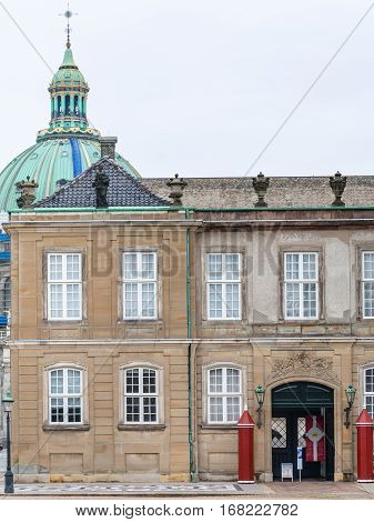Facade Of Royal Palace In Amalienborg