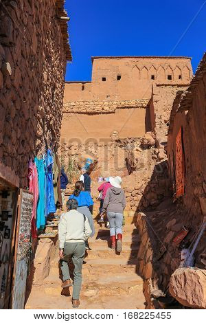 Tourists In Ait Benhaddou