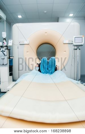 Computed Tomography Or Computed Axial Tomography Scan Machine In Hospital Room