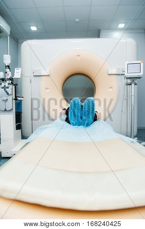 Computed Tomography Or Computed Axial Tomography Scan Machine In Hospital Room