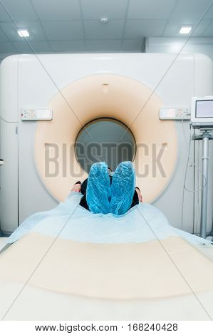 Computed Tomography Or Computed Axial Tomography Scan Machine In Hospital Room