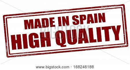 Stamp with text made in Spain High quality inside vector illustration
