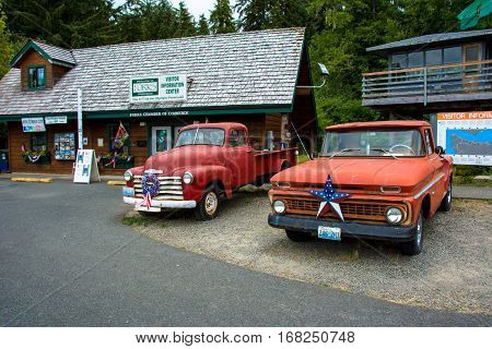 Forks, Washington, USA - June 15, 2015: Chevrolet Bella Swan from the saga of Stephenie Meyer's 
