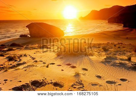 Monsul beach Cabo de Gata natural park AlmerIa Spain