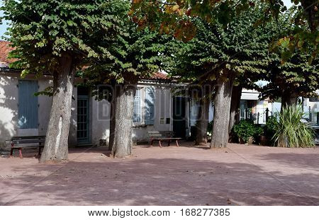 Loix France - september 26 2016 : the picturesque village in autumn