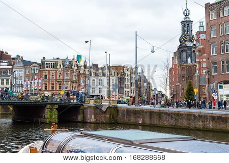 Street View In Amsterdam Historical City Center