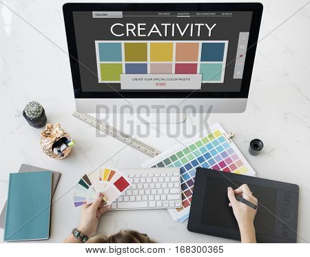Colour Shade Design Colourful Palette Concept