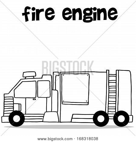 Transport of fire engine vector art collection stock