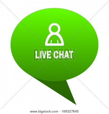 live chat green bubble web icon