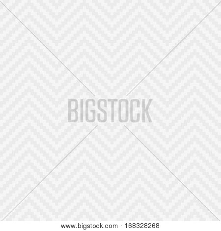 White Chevron Pixel art Pattern. White Neutral Seamless Pattern for Modern Design in Flat Style. Tileable Geometric Vector Background.