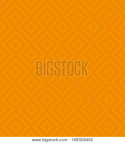 Orange Meander Pixel Art Pattern. Neutral Seamless Pattern for Modern Design in Flat Style. Tileable Greek Key Vector Background.