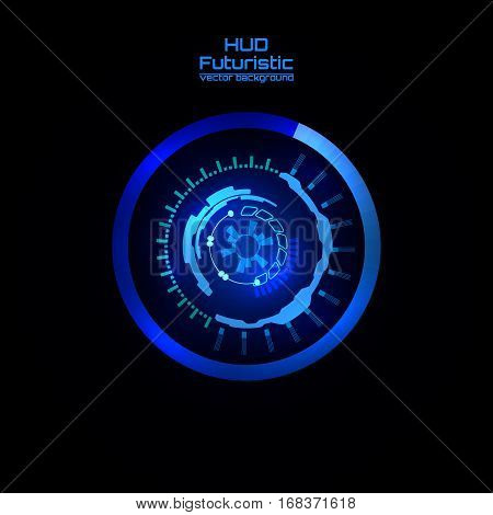 Vector illustration of Futuristic interface, HUD, technology background, sci-fi