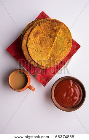 Indian famous delicious Fenugreek khakra or kasuri methi, gujarathi or gujrati snacks