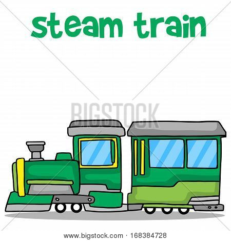 Collection stock of steam train transport vector art