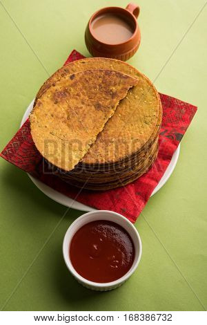 Indian famous delicious Fenugreek khakra or kasuri methi, gujarathi or gujrati snacks