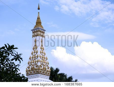 Phra That Phanom Pagoda Simulate In Bangkok, Chedi Nakhon Phanom Thailand.