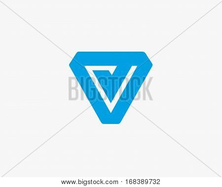 Letter V logo  design abstract , logo icon design template.
