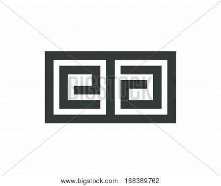 Letter E A logo line design abstract , logo icon design template.