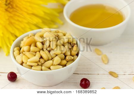 Pine Nuts With Honey And Cowberries
