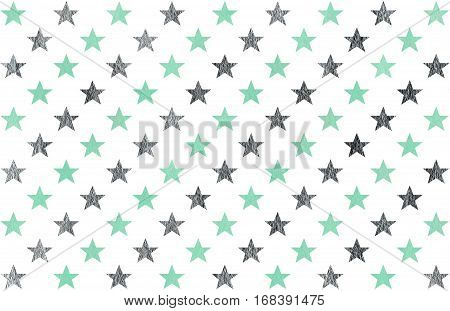 Watercolor Stars Pattern.